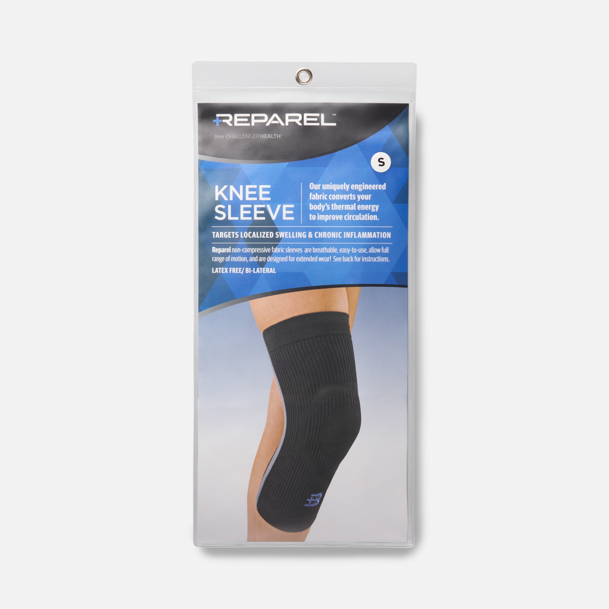 Reparel Knee Sleeve, Black, , large