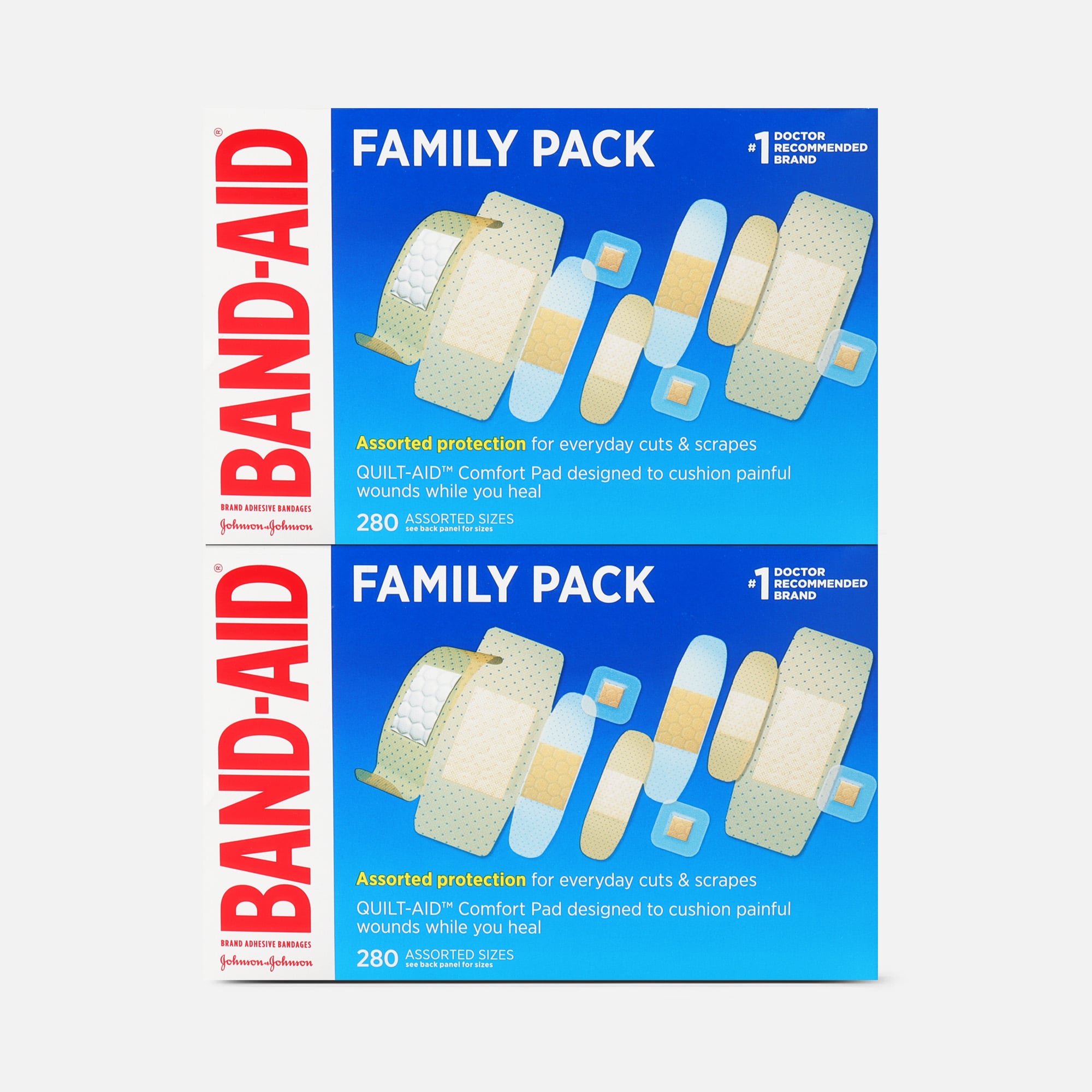 BAND-AID® Family Pack Assorted Adhesive Bandages, 280 ct. (2-Pack), , large