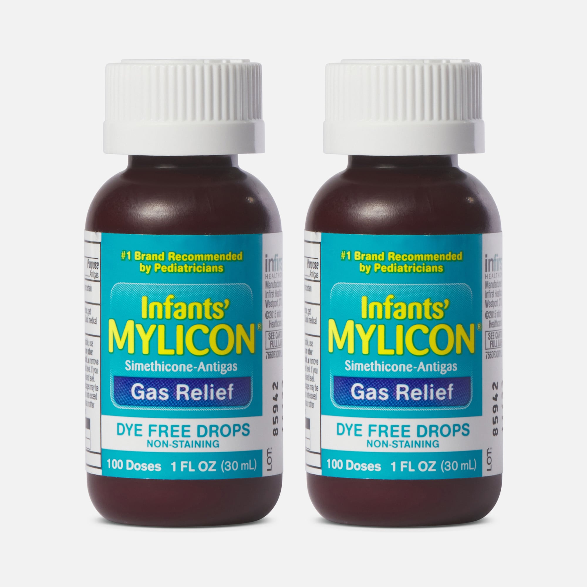 Mylicon Infant Gas Relief Drops, Dye Free, 1.0 fl oz. (2-Pack), , large