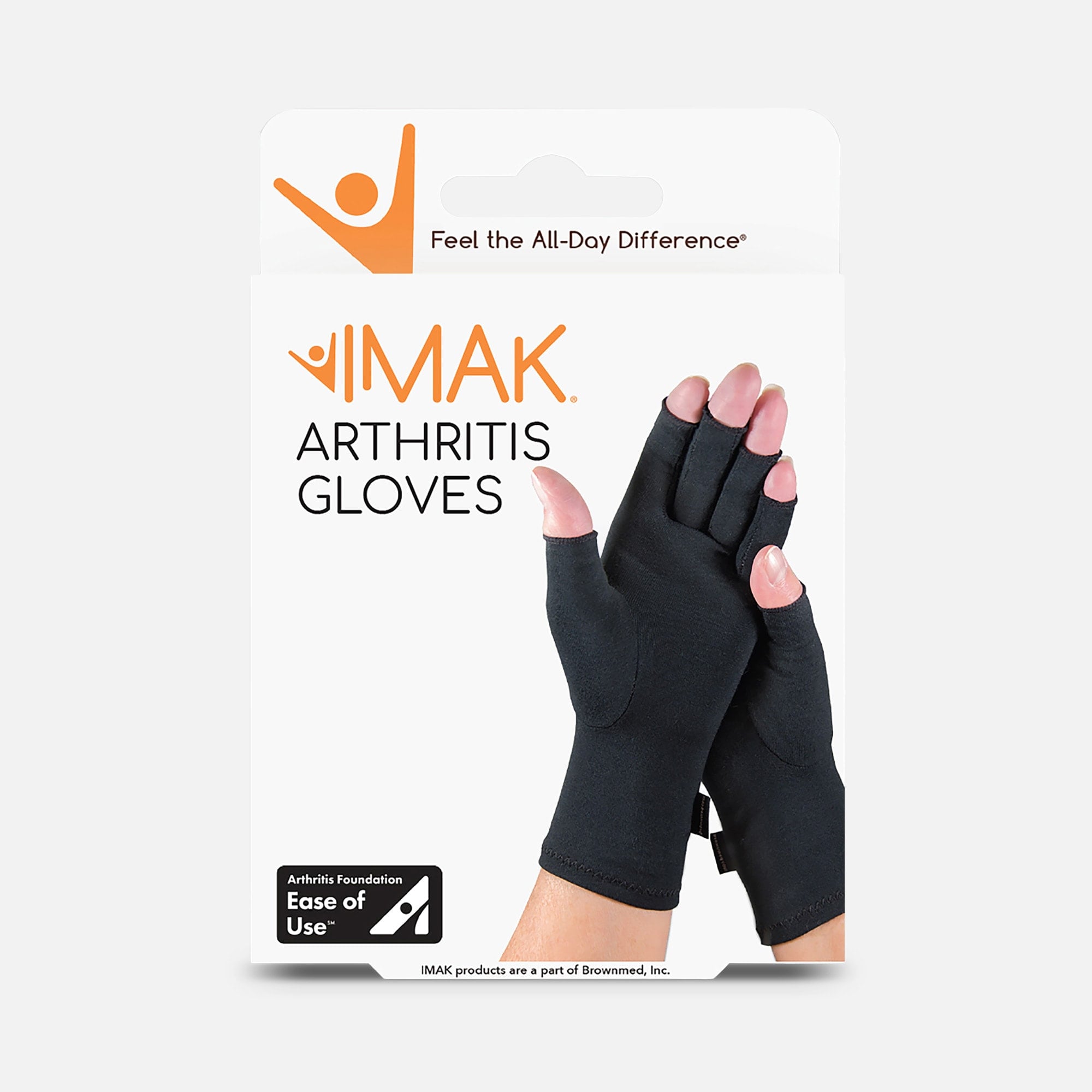 IMAK Compression Arthritis Gloves, Gray, Large
