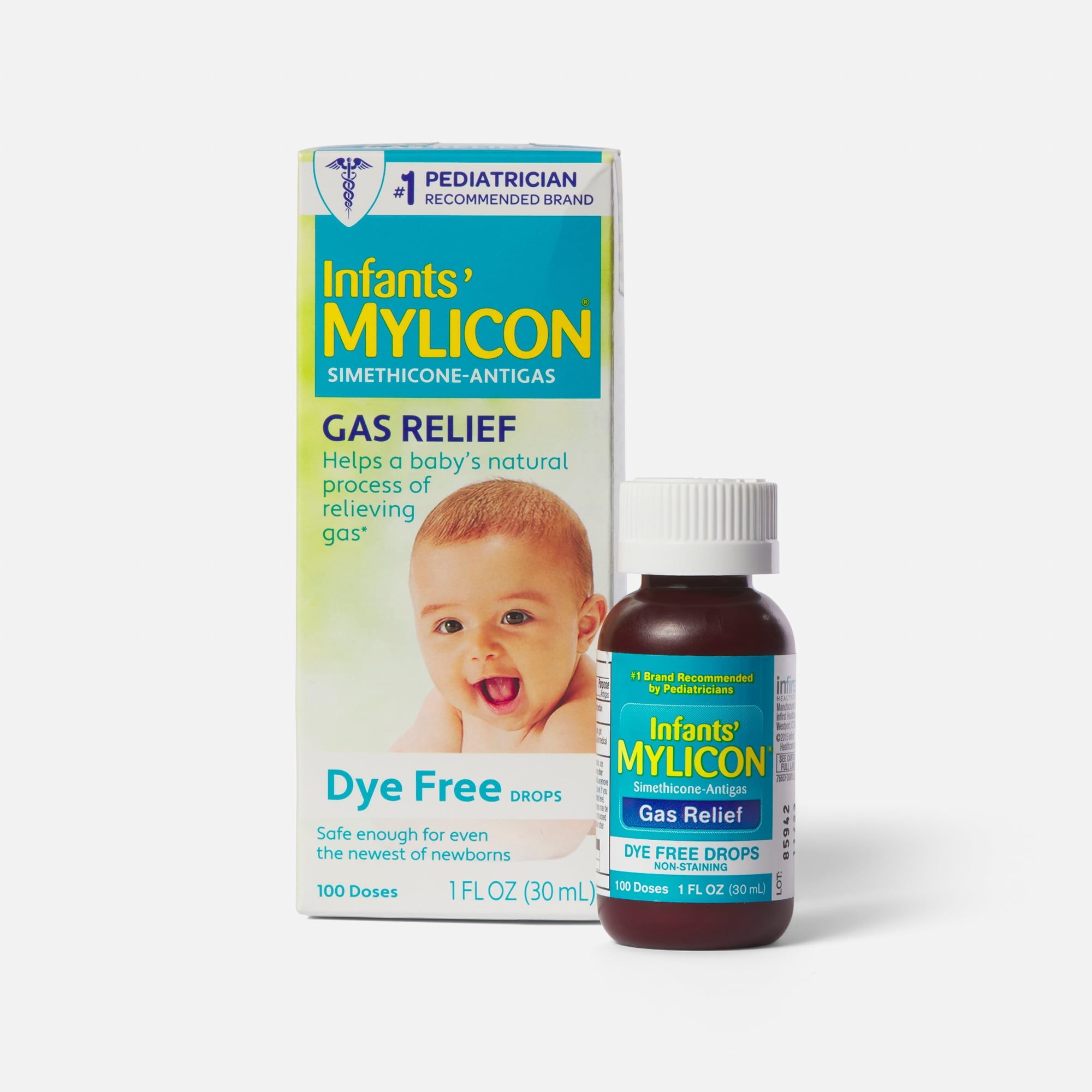 Mylicon Infant Gas Relief Drops, Dye Free, 1.0 fl oz., , large