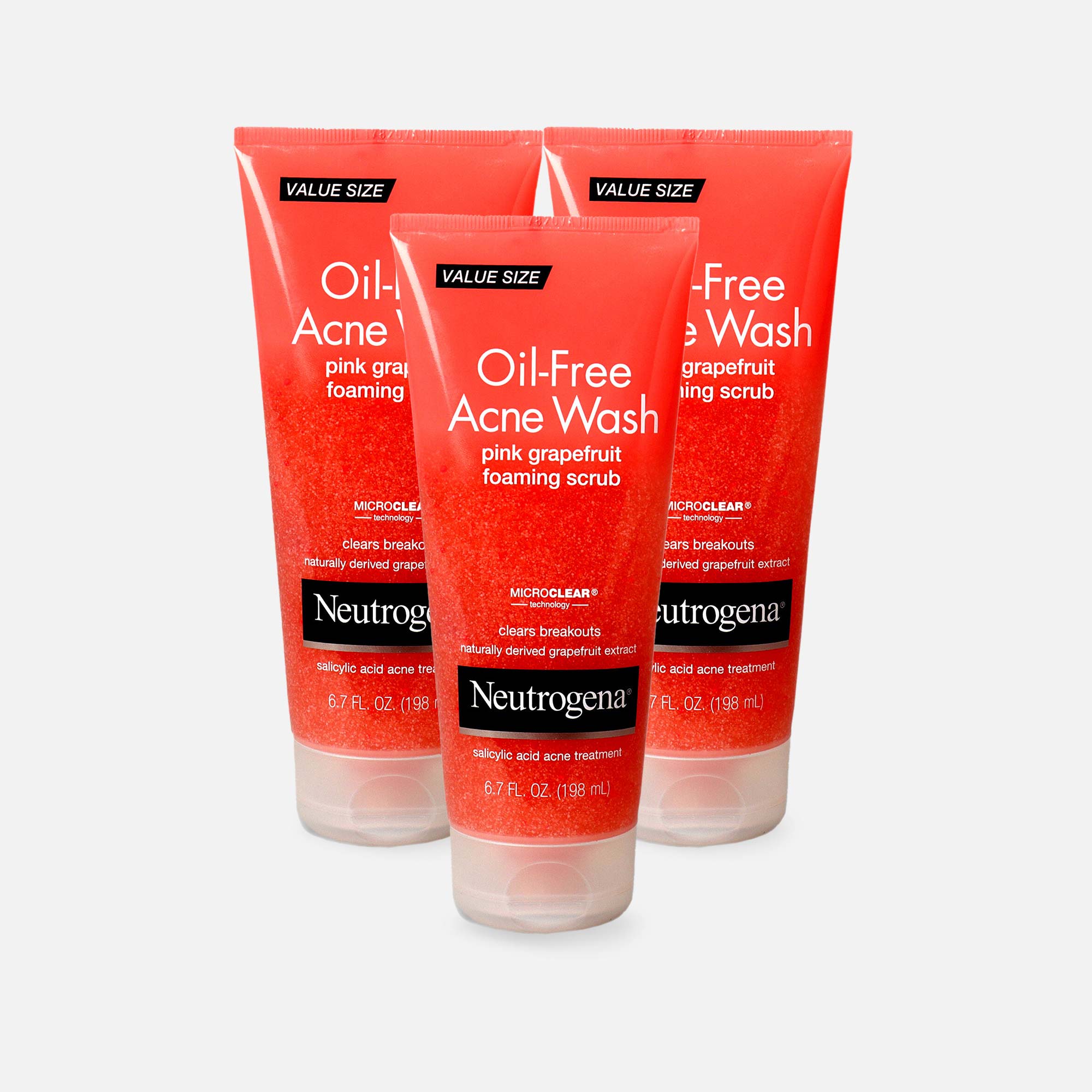 Neutrogena Pink Grapefruit Foaming Face Scrub, 6.7 oz. (3-Pack), , large