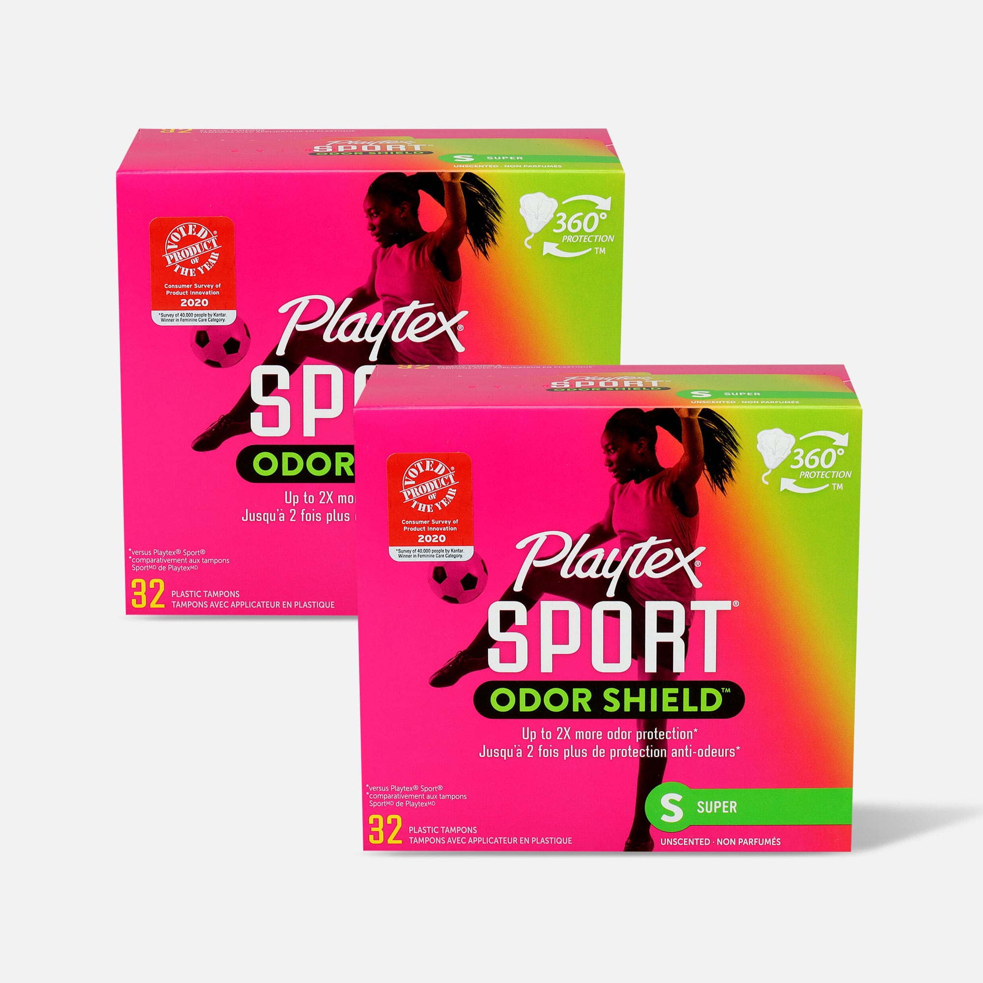 Playtex Sport Odor Shield Super Tampons, 32 ct. (2-Pack), , large