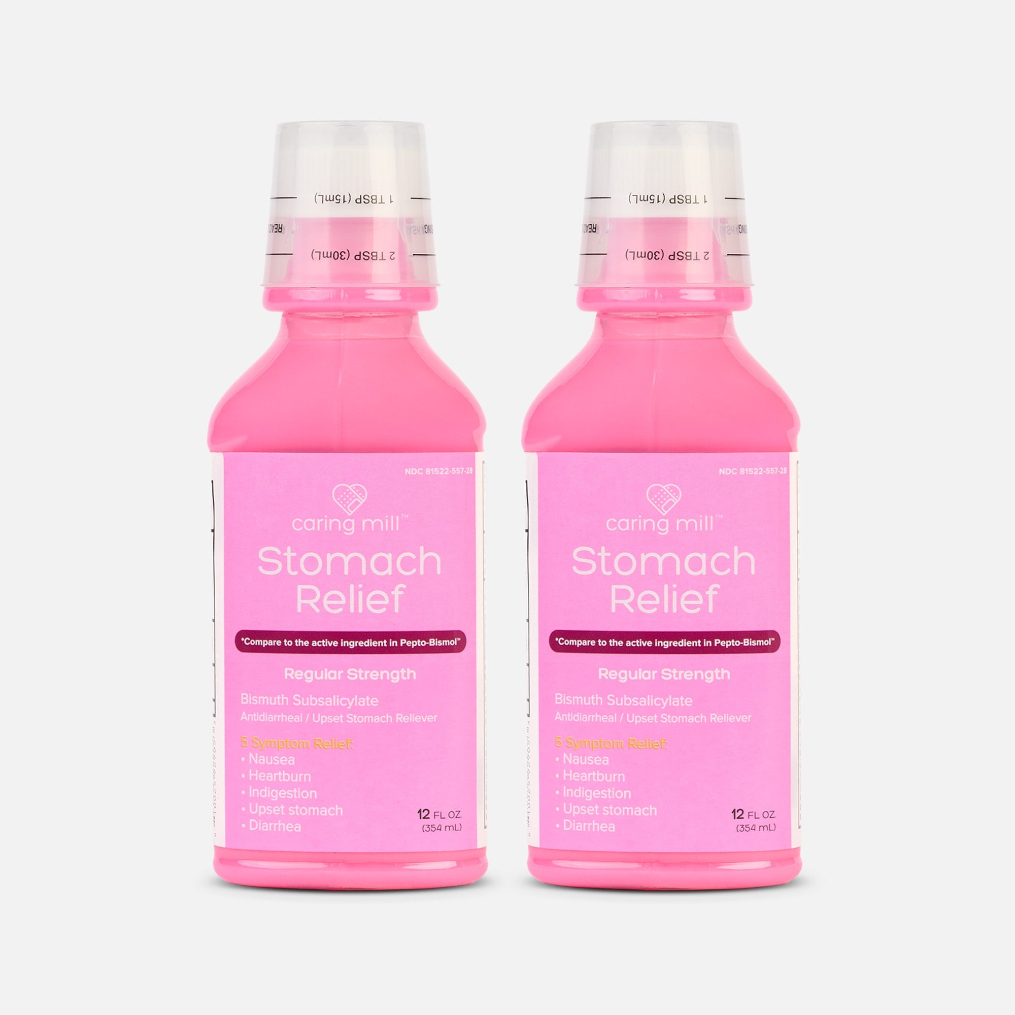 Caring Mill™ 5-Symptom Stomach Relief Liquid, Original, 12 oz. (2-Pack), , large