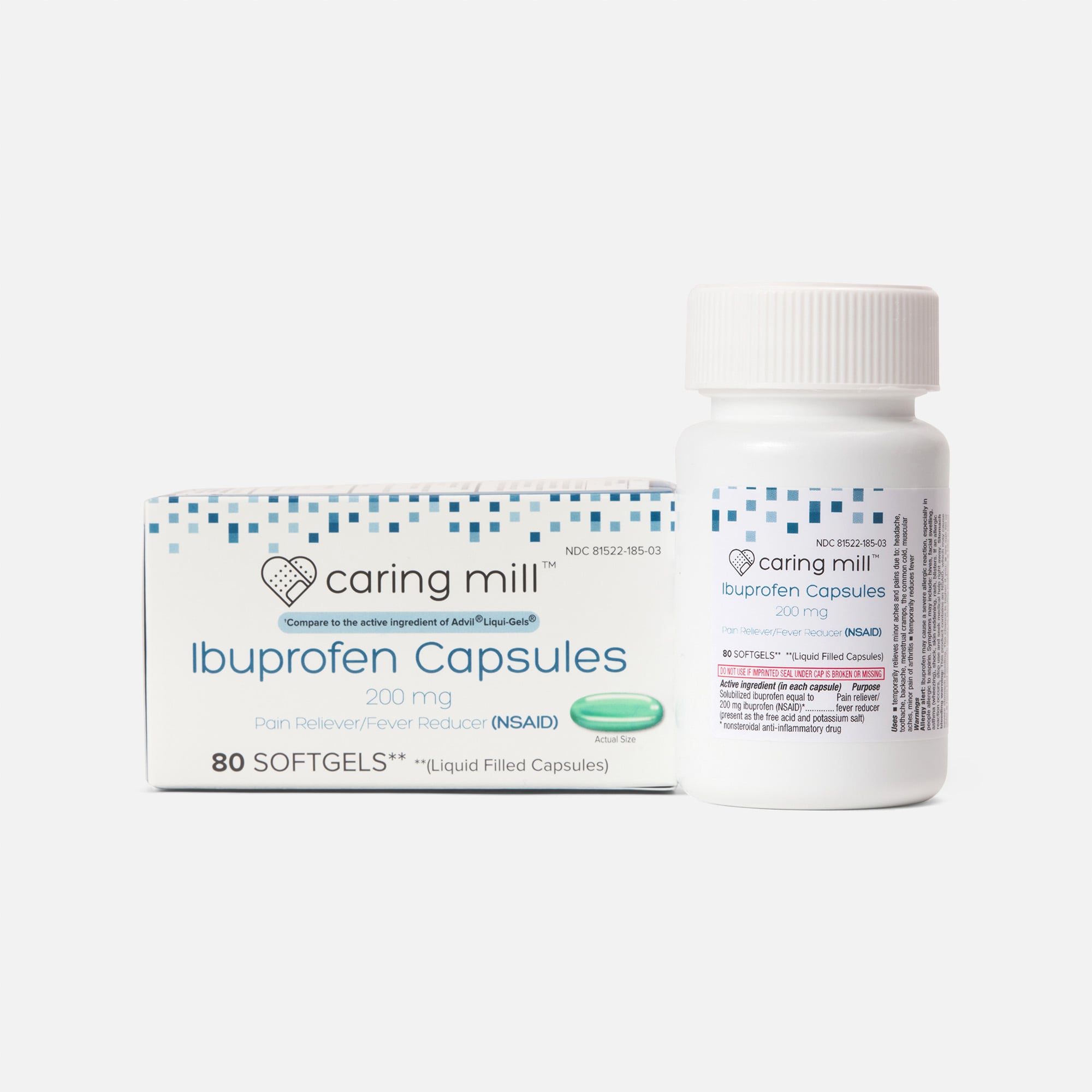 Caring Mill™ Ibuprofen Liquid Gels Pain Reliever/ Fever Reducer (NSAID), , large