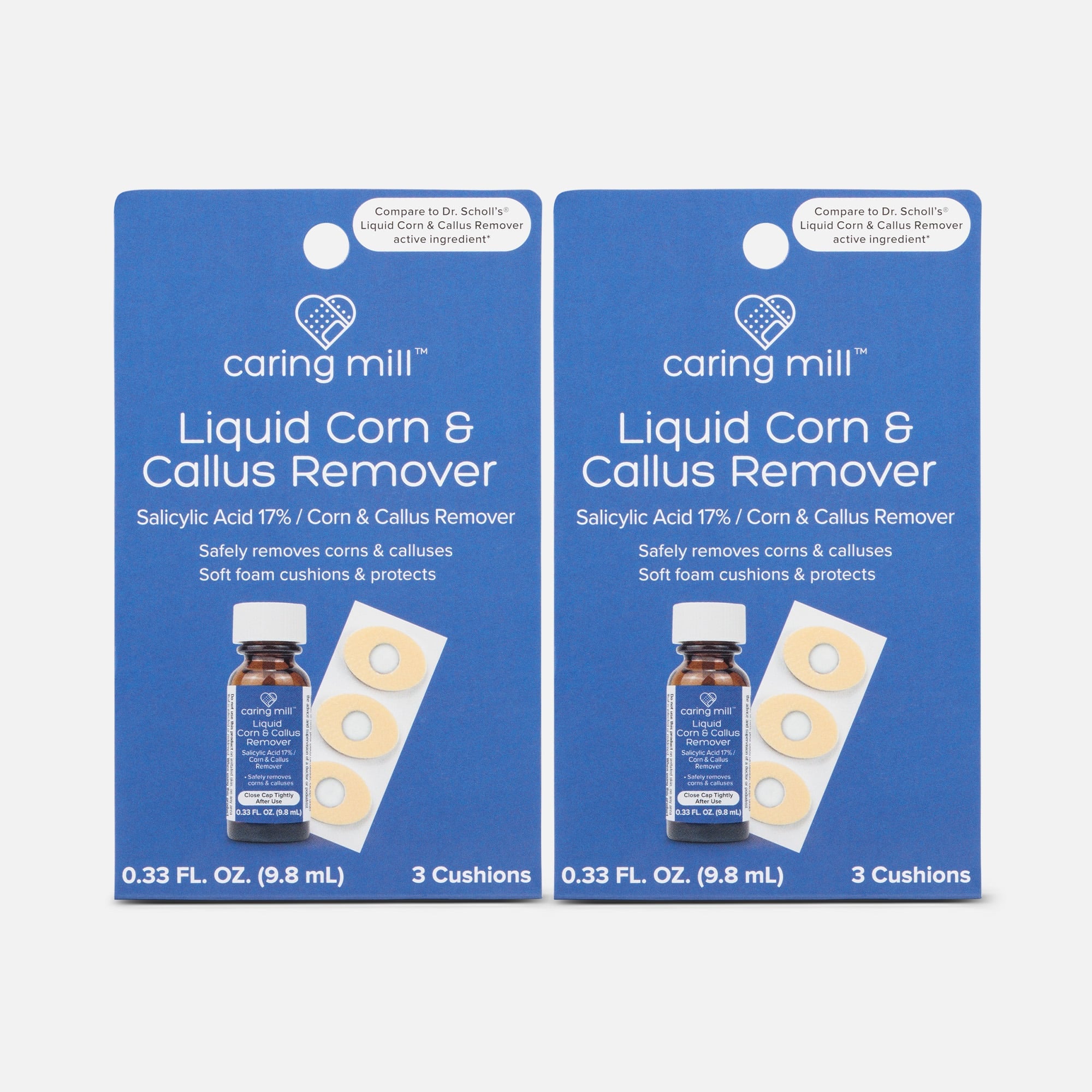 Caring Mill™ Corn & Callus Liquid and Cushion Remover Kit (2-Pack), , large