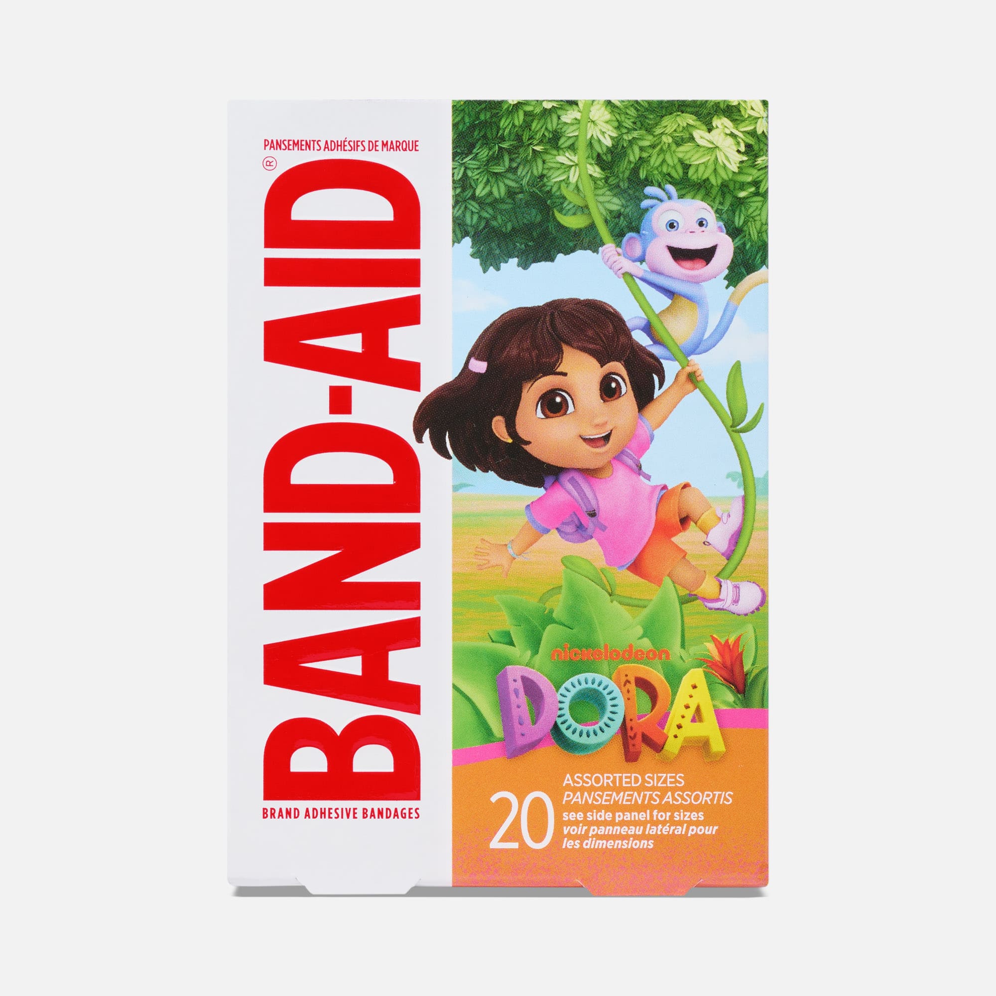 BAND-AID® Dora the Explorer Adhesive Bandages, Assorted Sizes, 20 ct., , large