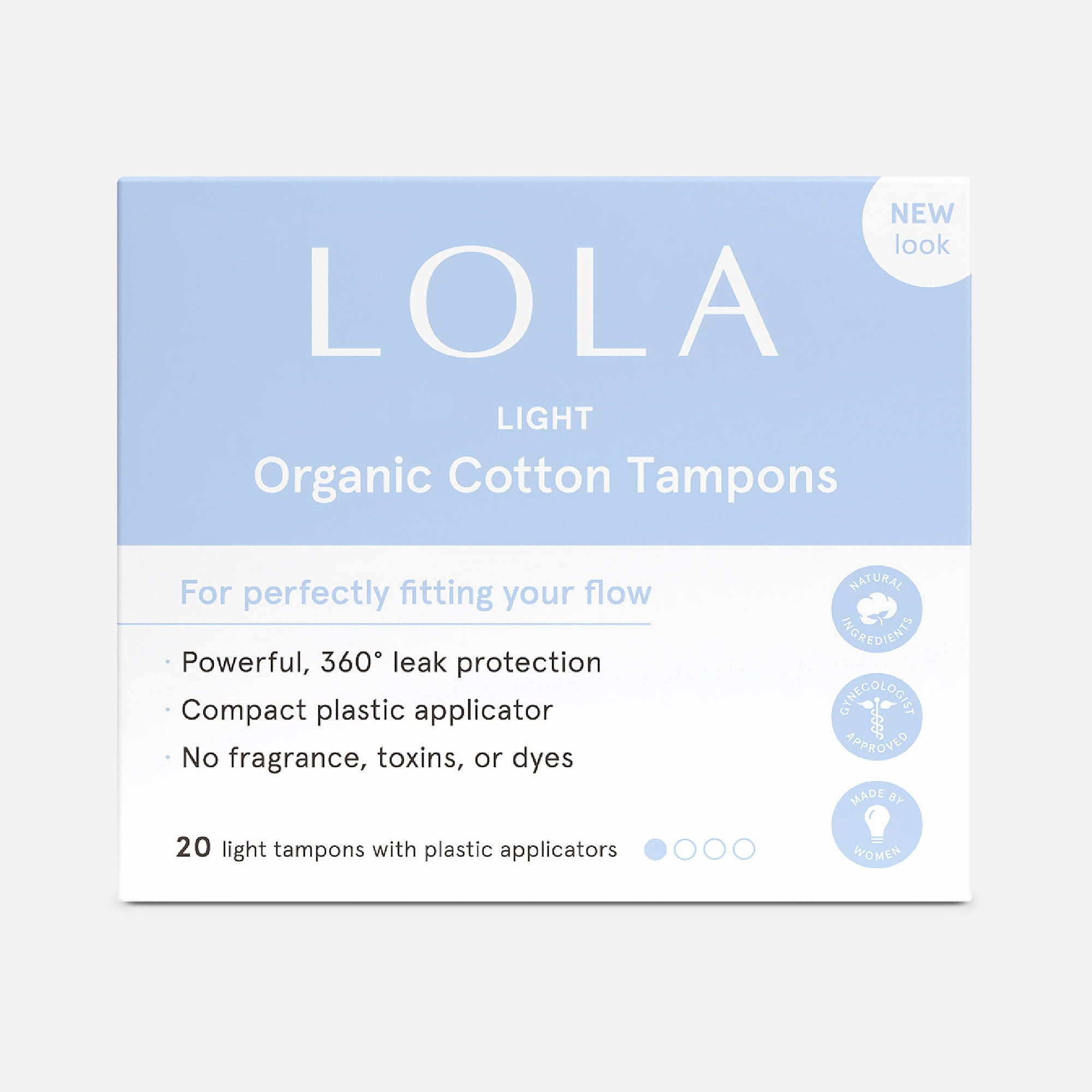 LOLA Tampons, Compact Plastic Applicator, 20 ct., , large