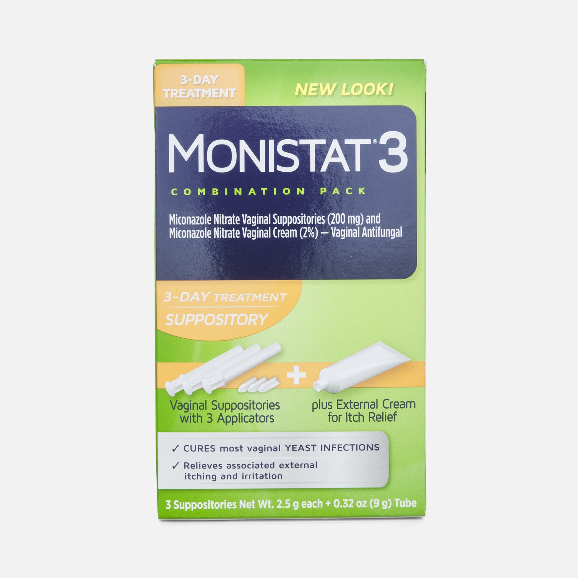 Monistat 3, Cure and Itch Relief Suppositories, , large