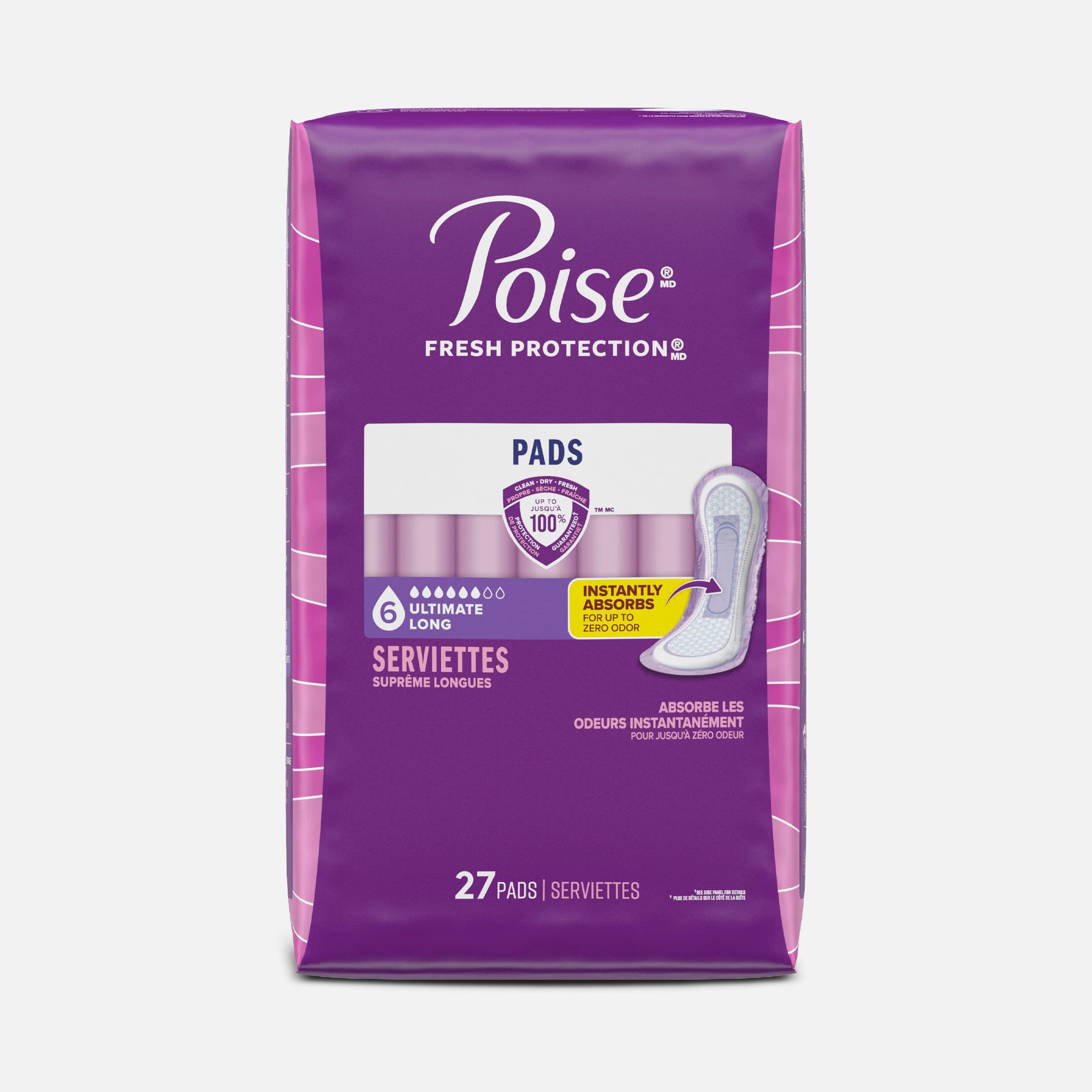Poise Incontinence Pads, Ultimate Long, 27 ct., , large