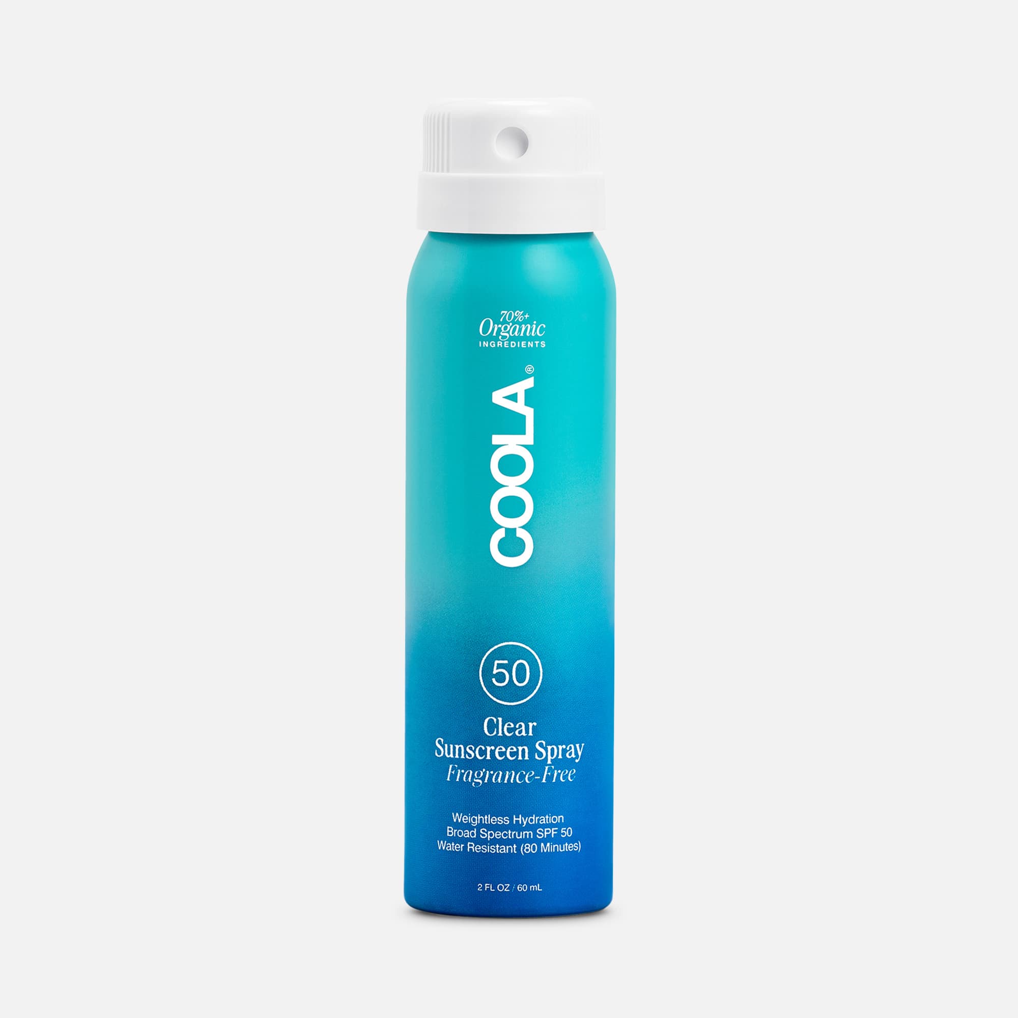 COOLA Classic Body Organic Sunscreen Spray SPF 50, Unscented - Travel Size, , large