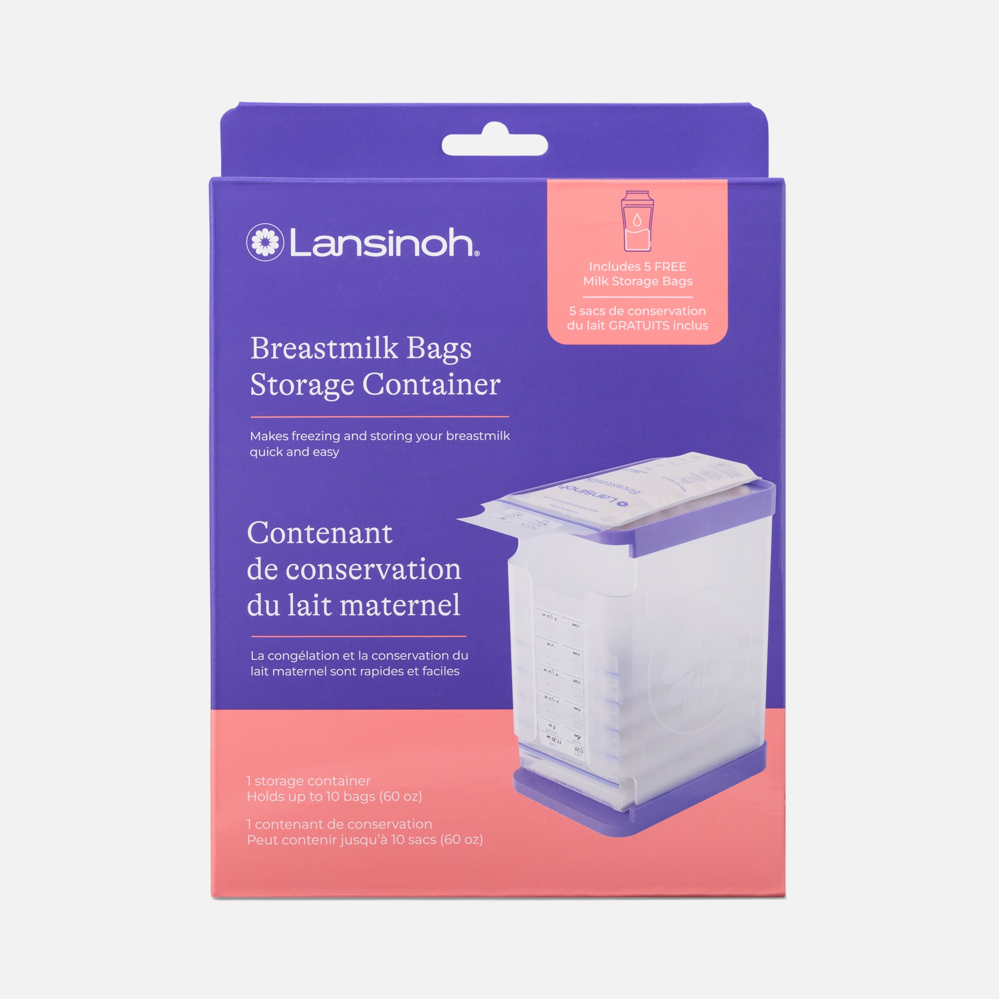 Lansinoh Breastmilk Bags Storage Container, , large