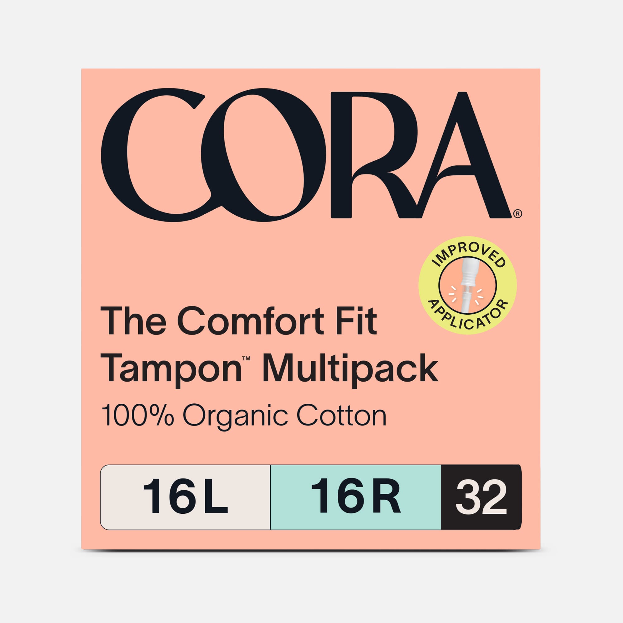 Cora Organic Cotton Applicator Tampons, , large