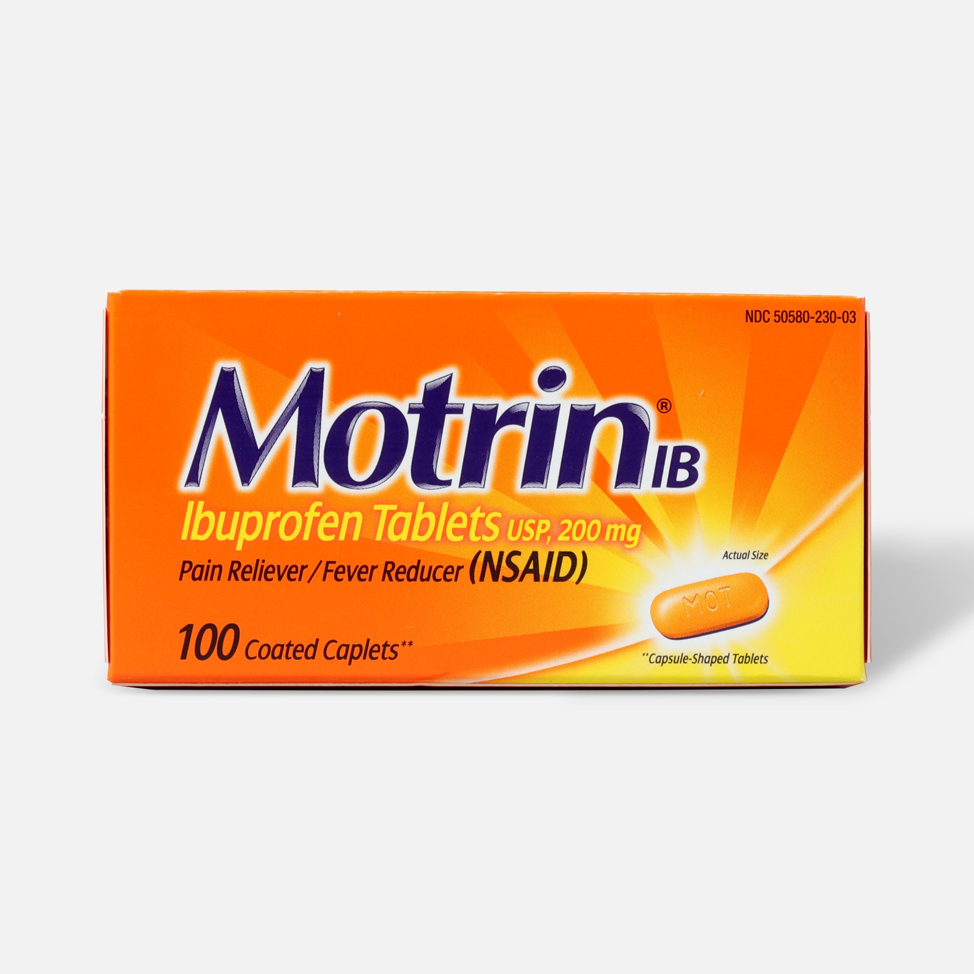 Motrin IB Pain Reliever and Fever Reducer Coated Caplets, , large