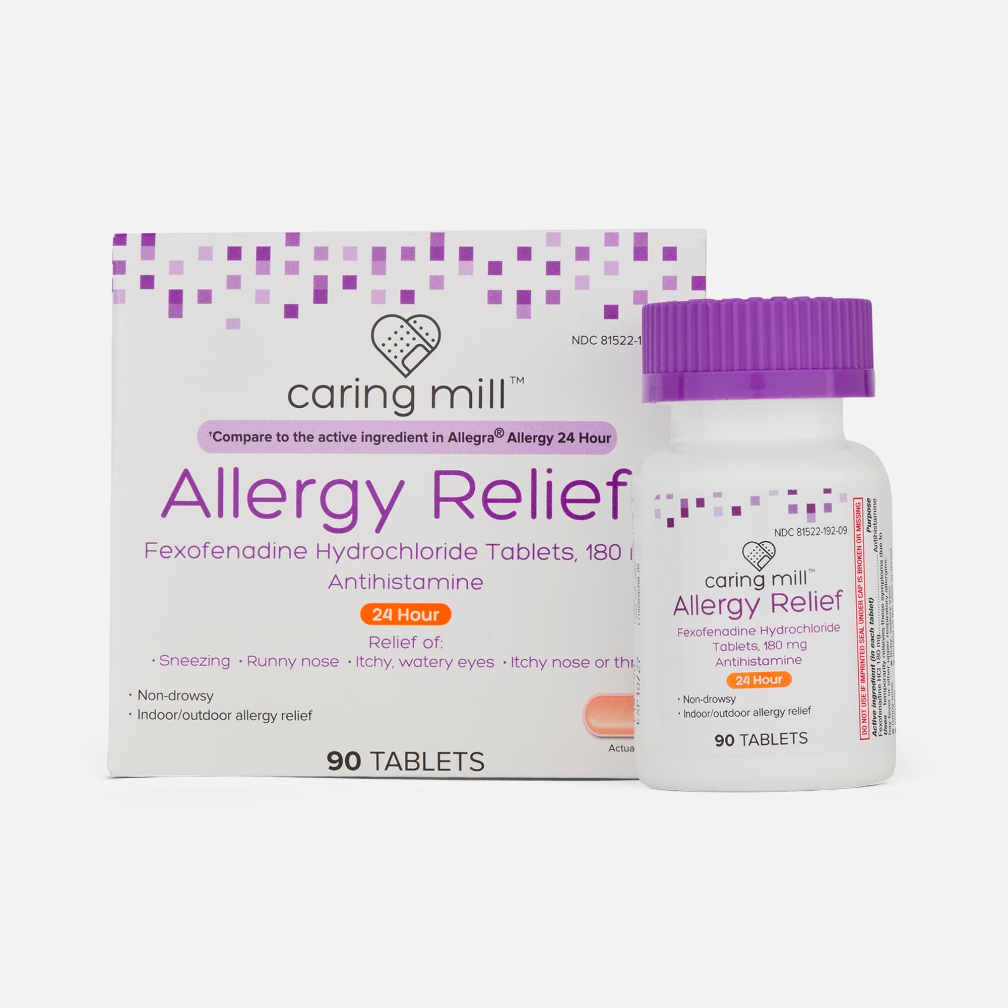 Caring Mill™ Fexofenadine Tablet, 24 hour, 90 ct., , large