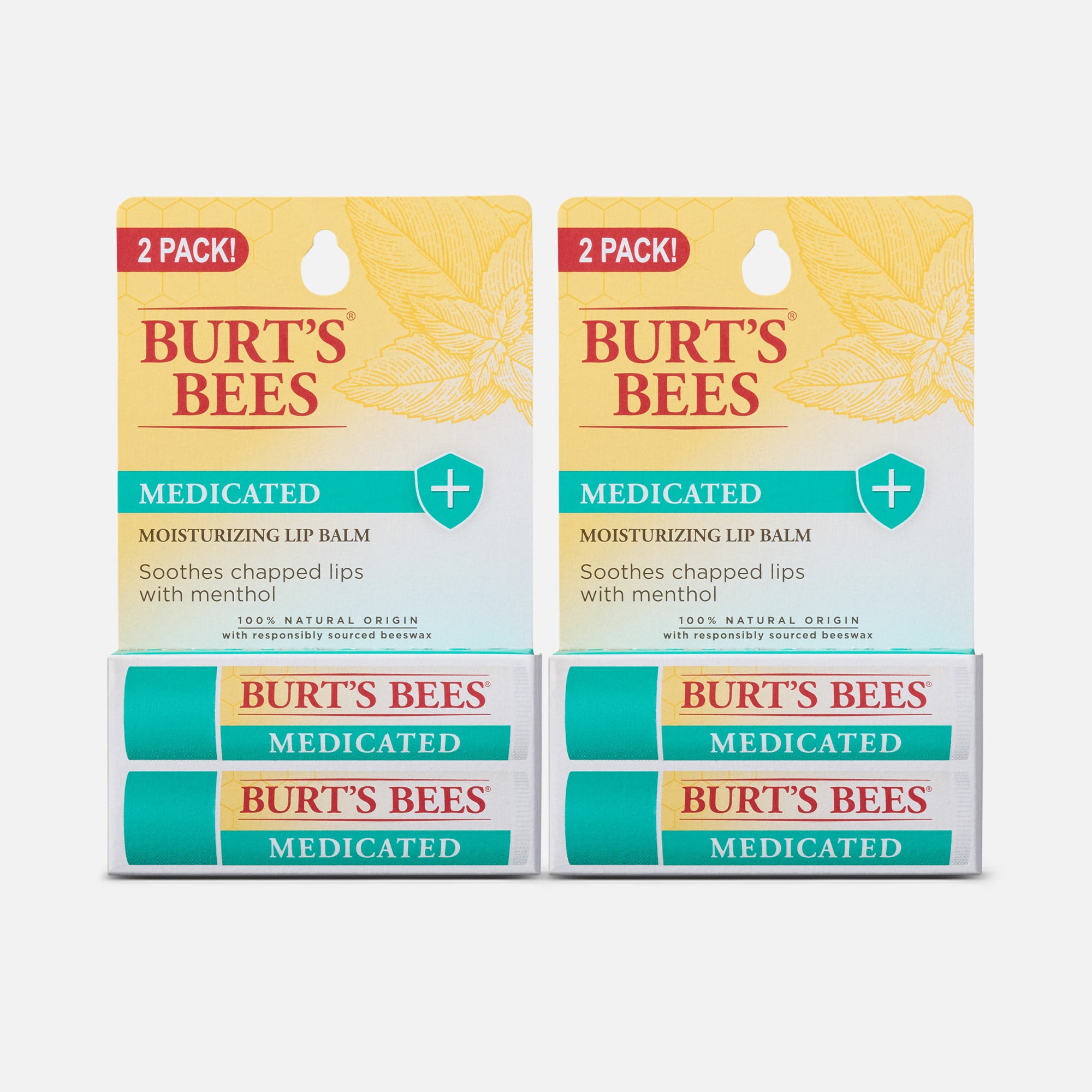 Burt’s Bees Medicated Lip Balm, 2-Pack, 0.15 oz. (2-Pack), , large