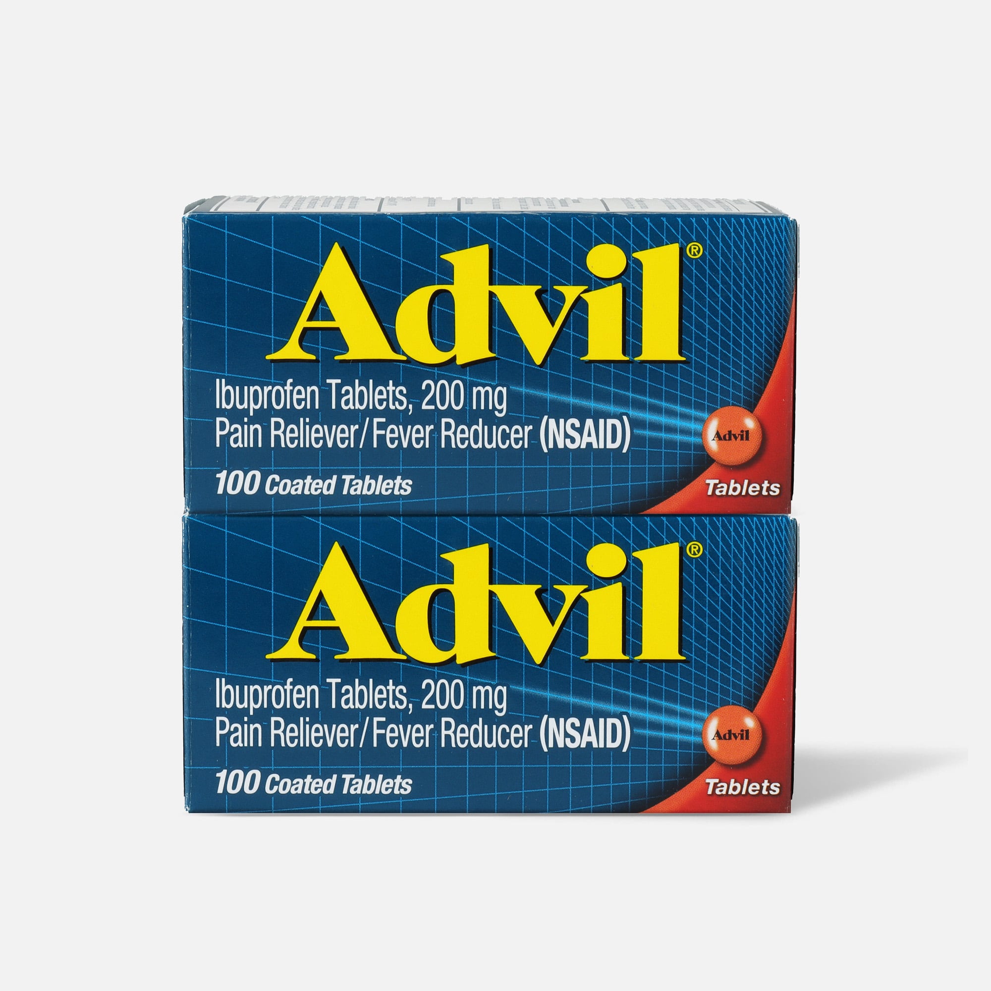 Advil Pain Reliever Fever Reducer Tablets, 100 ct. (2-Pack), , large