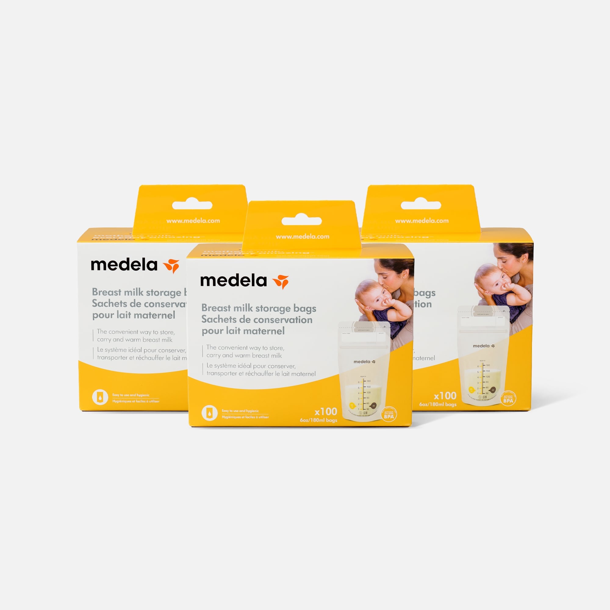 Medela Breast Milk 6 oz. Storage Bags, 100 ct. (3-Pack), , large