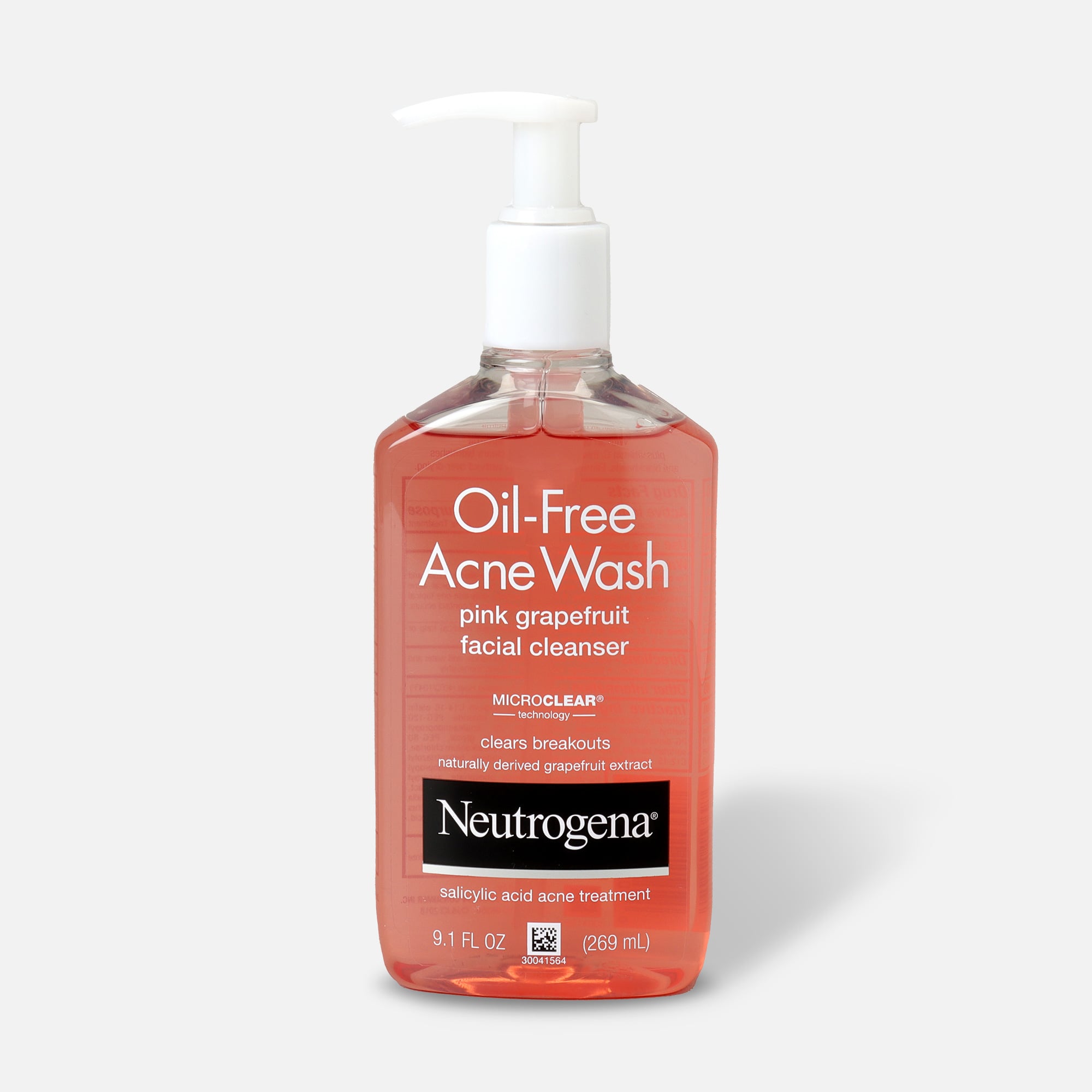 Neutrogena Pink Grapefruit Oil-Free Acne Facial Wash, 9.1 oz., , large