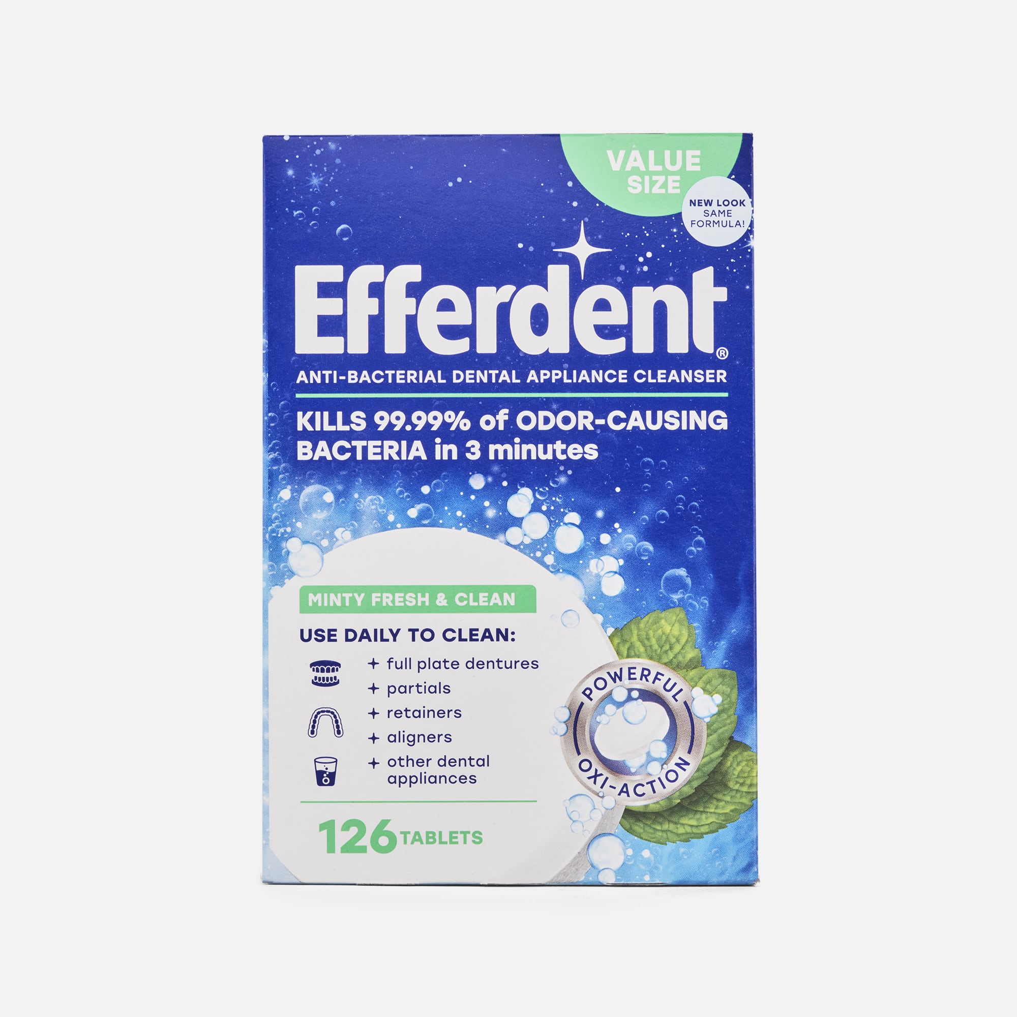 Efferdent Plus Mint, , large