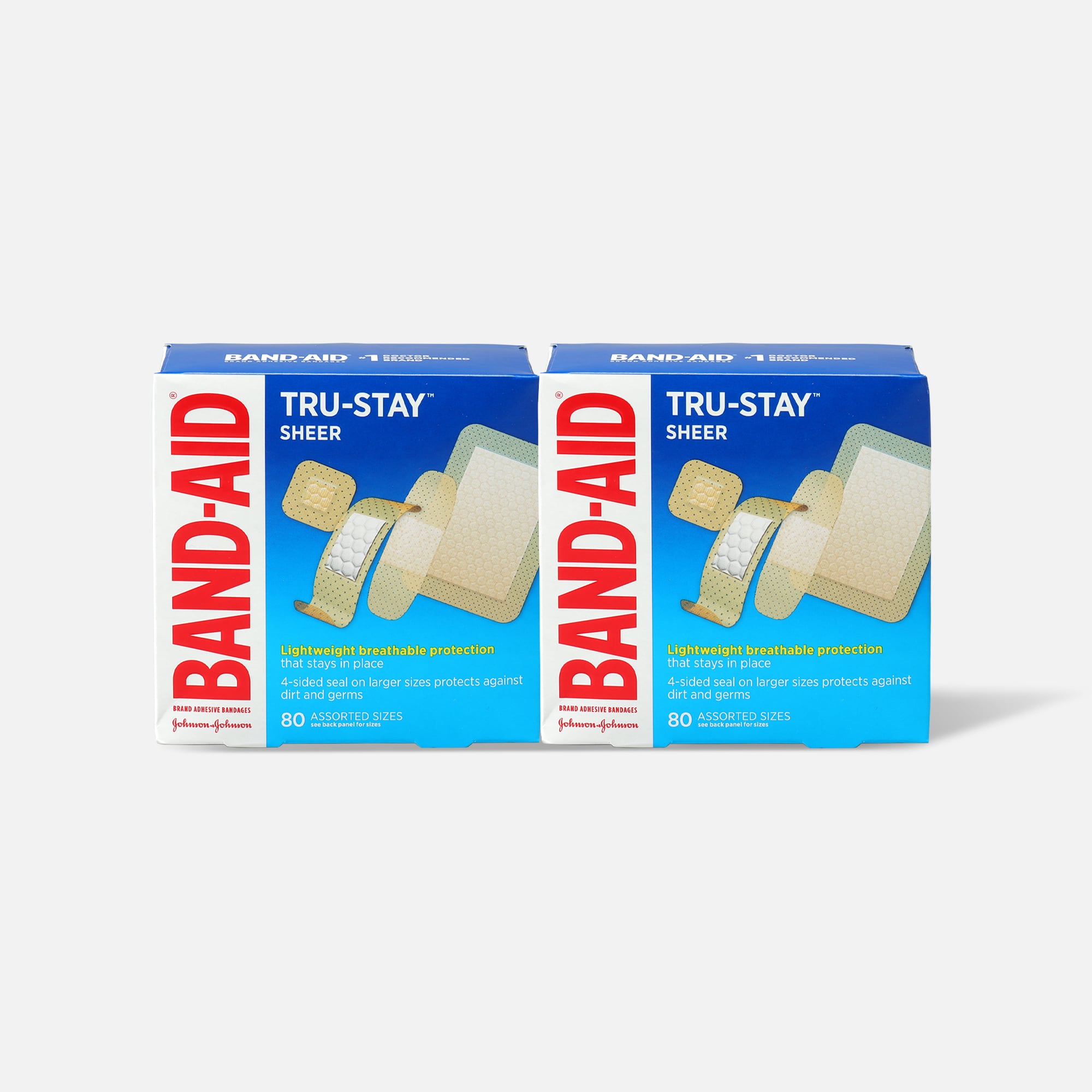 BAND-AID® Sheer Adhesive Bandages, Assorted, 80 ct. (2-Pack), , large