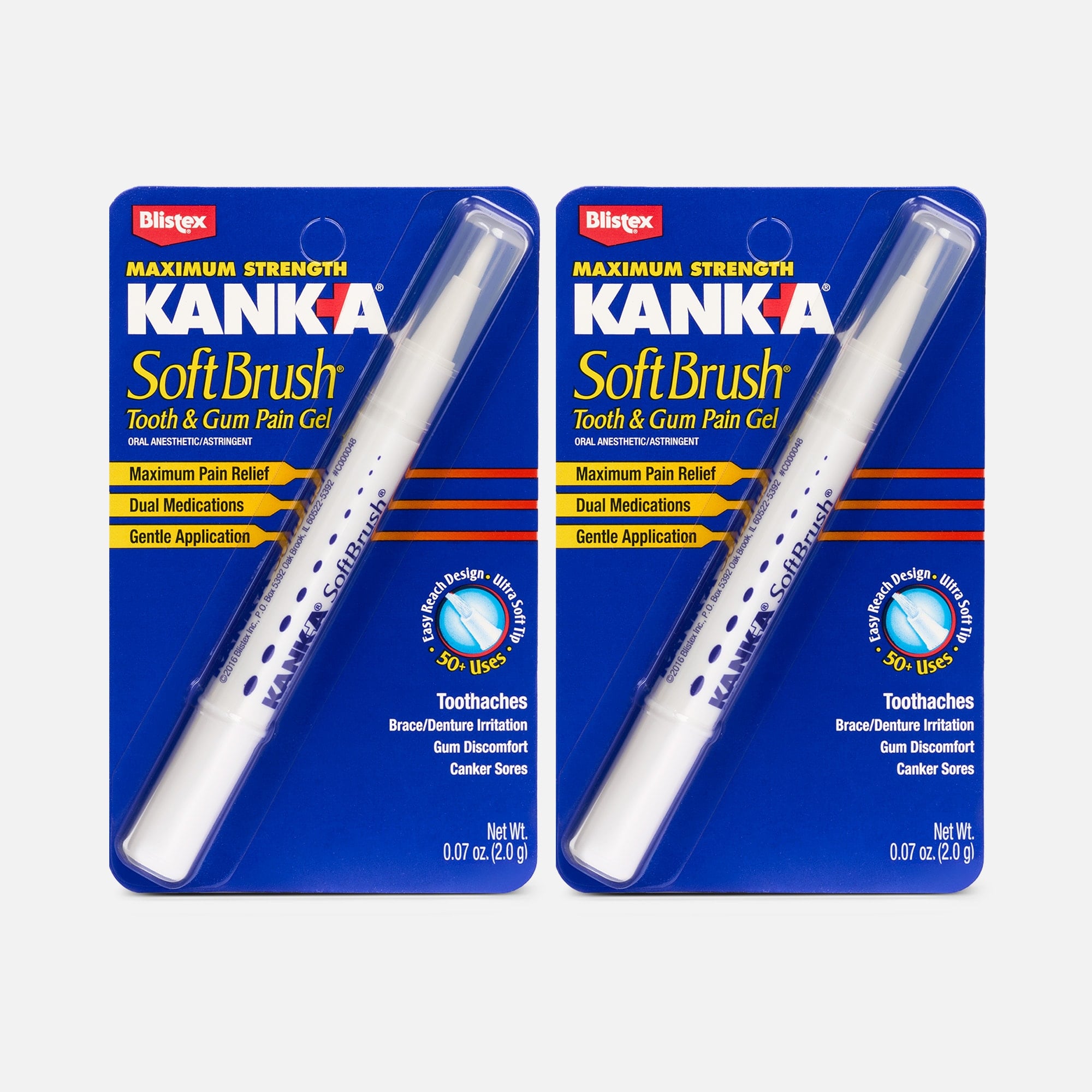 Kank-A Maximum Strength Soft Brush Tooth and Gum Pain Gel (2-Pack), , large