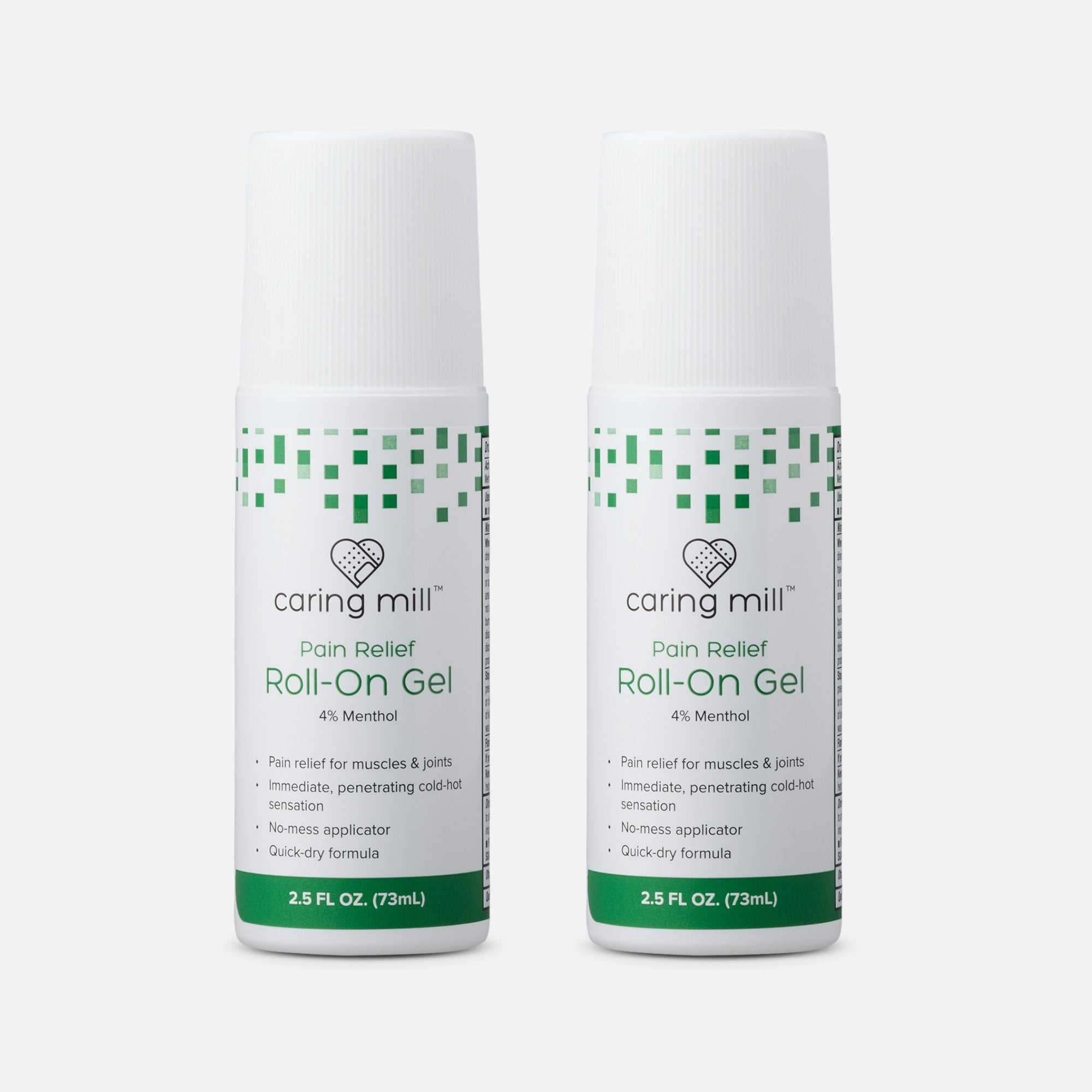 Caring Mill™ Menthol Pain Relief Roll-On Gel, 2.5 fl oz. (2-Pack), , large