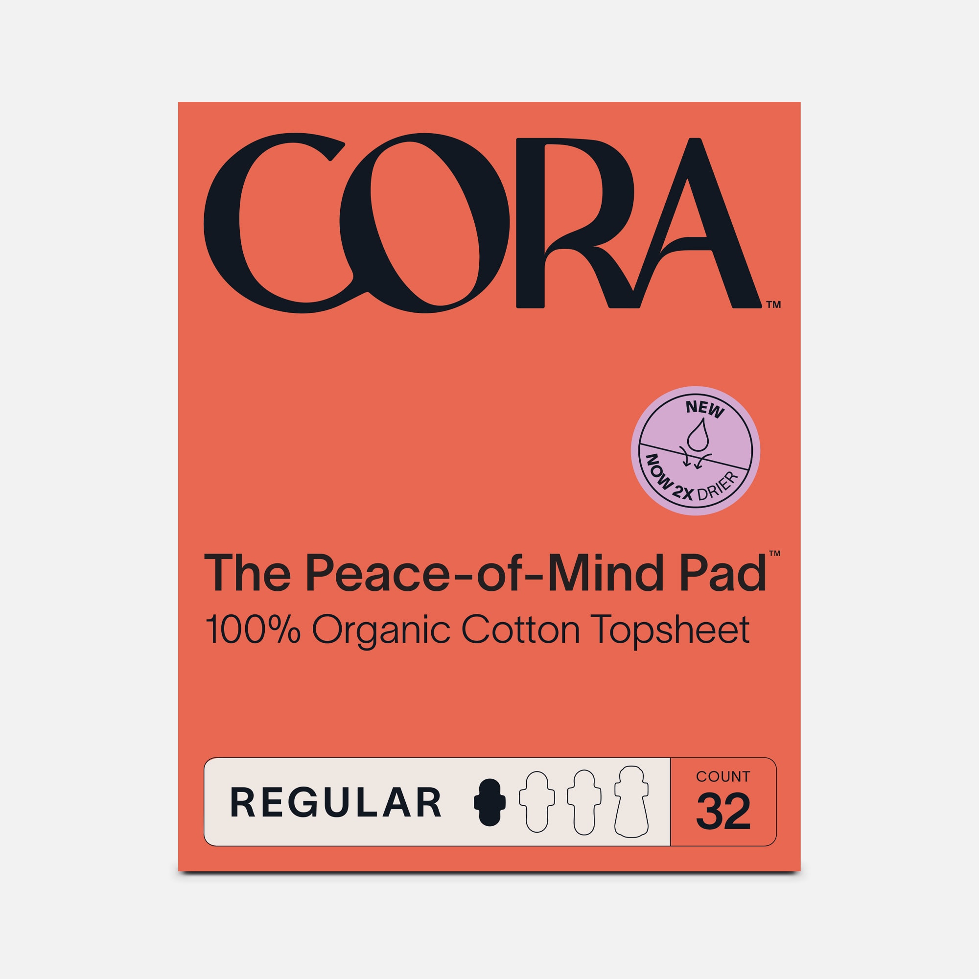 Cora Organic Cotton Ultra Thin Period Pads, , large