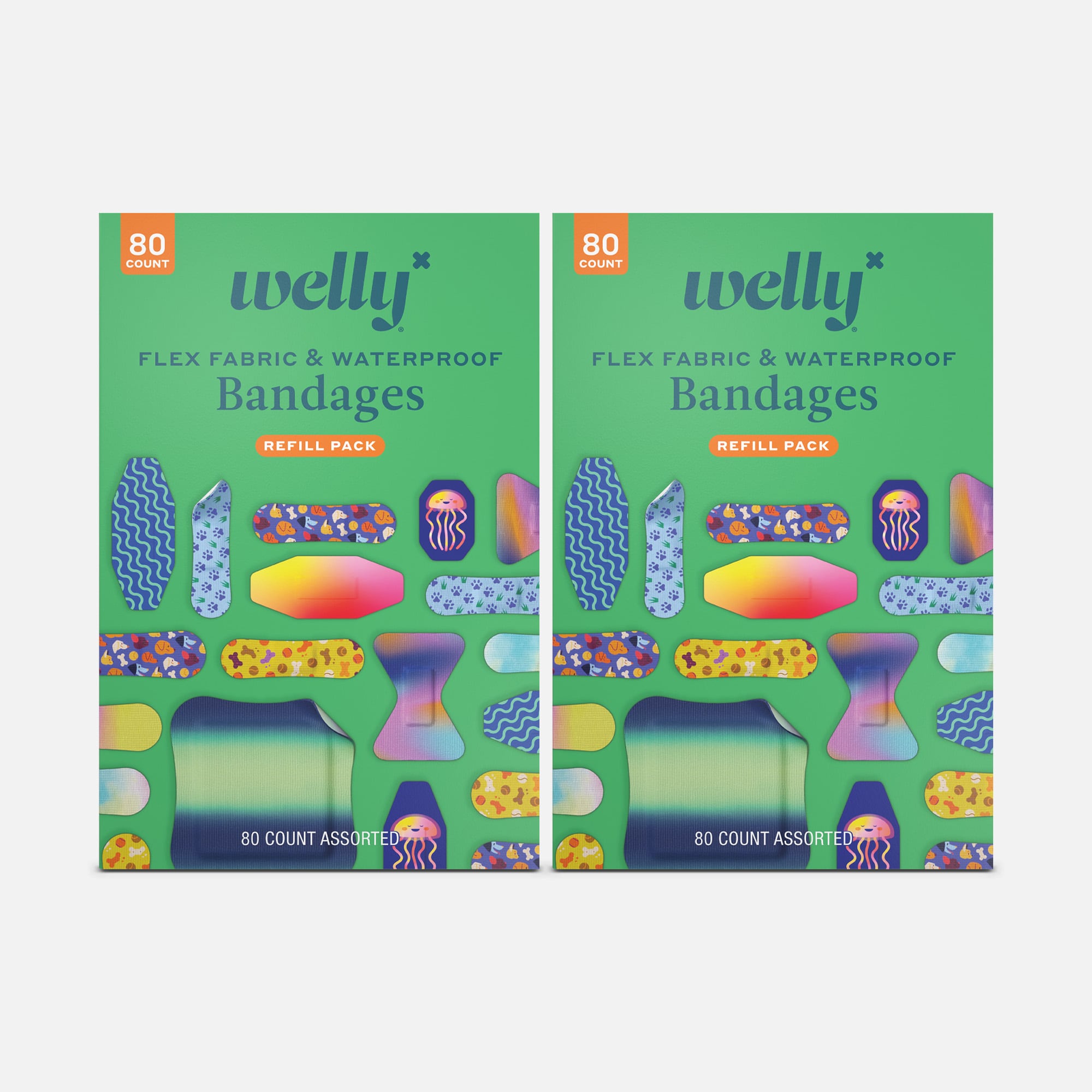 Welly Bravery Bandages Family Pack Carton Assorted, 80 ct. (2-Pack), , large