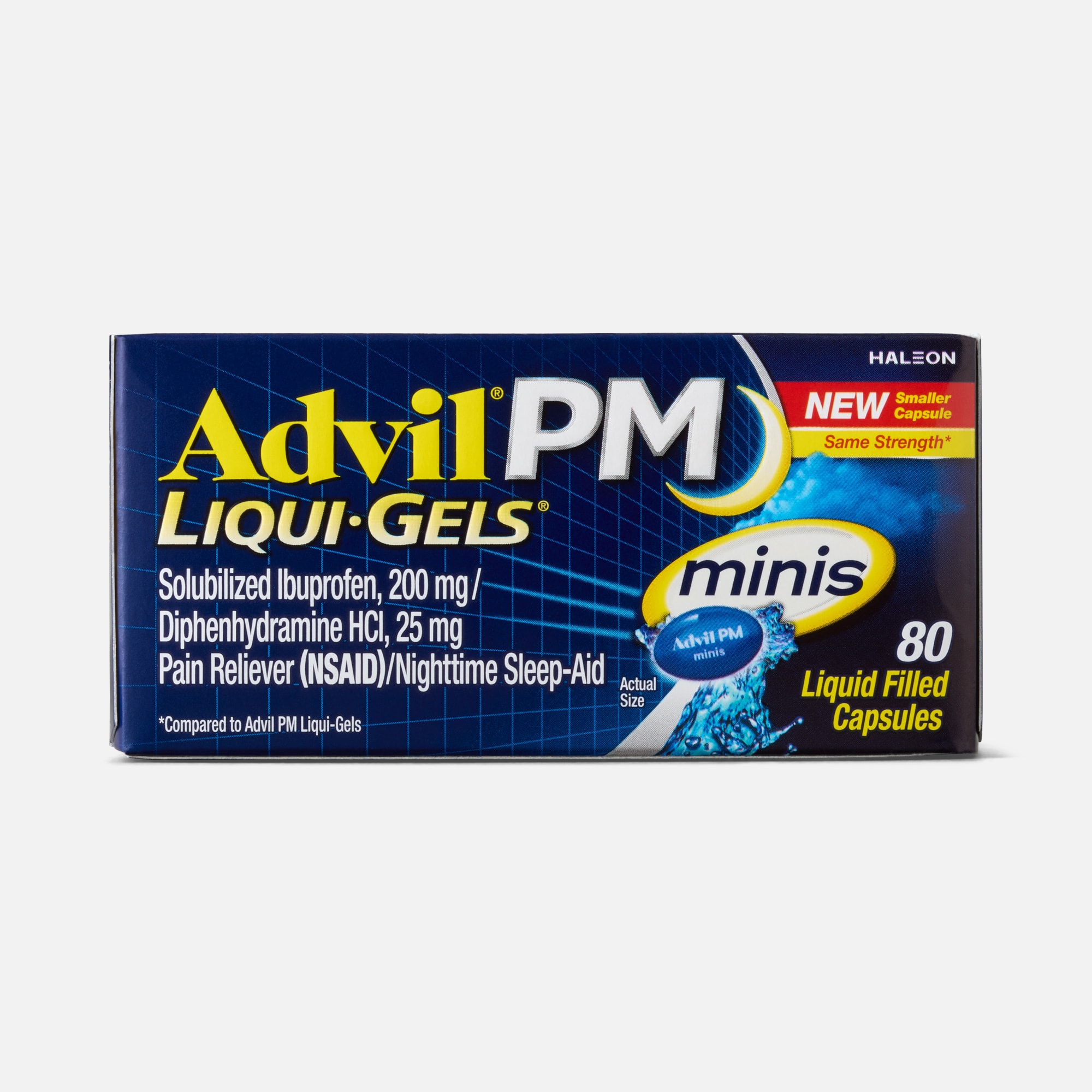 Advil PM Pain Reliever & Sleep Aid Liqui-Gel Minis, 80 ct., , large