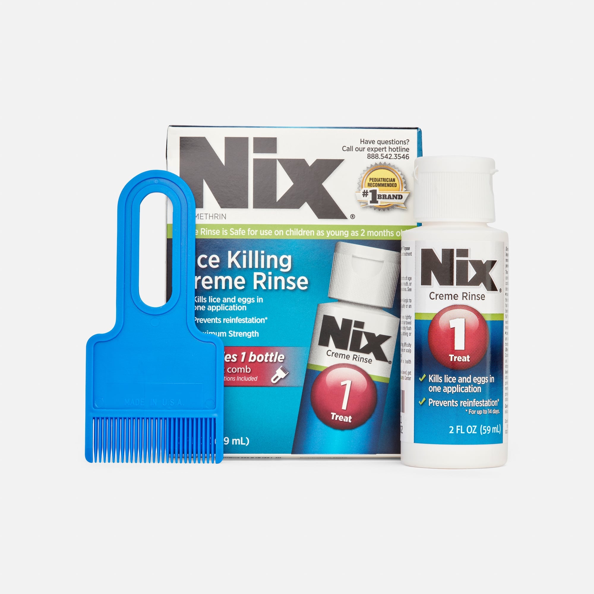 Nix Lice Killing Crème Rinse with Nit Comb, 2 fl oz., , large
