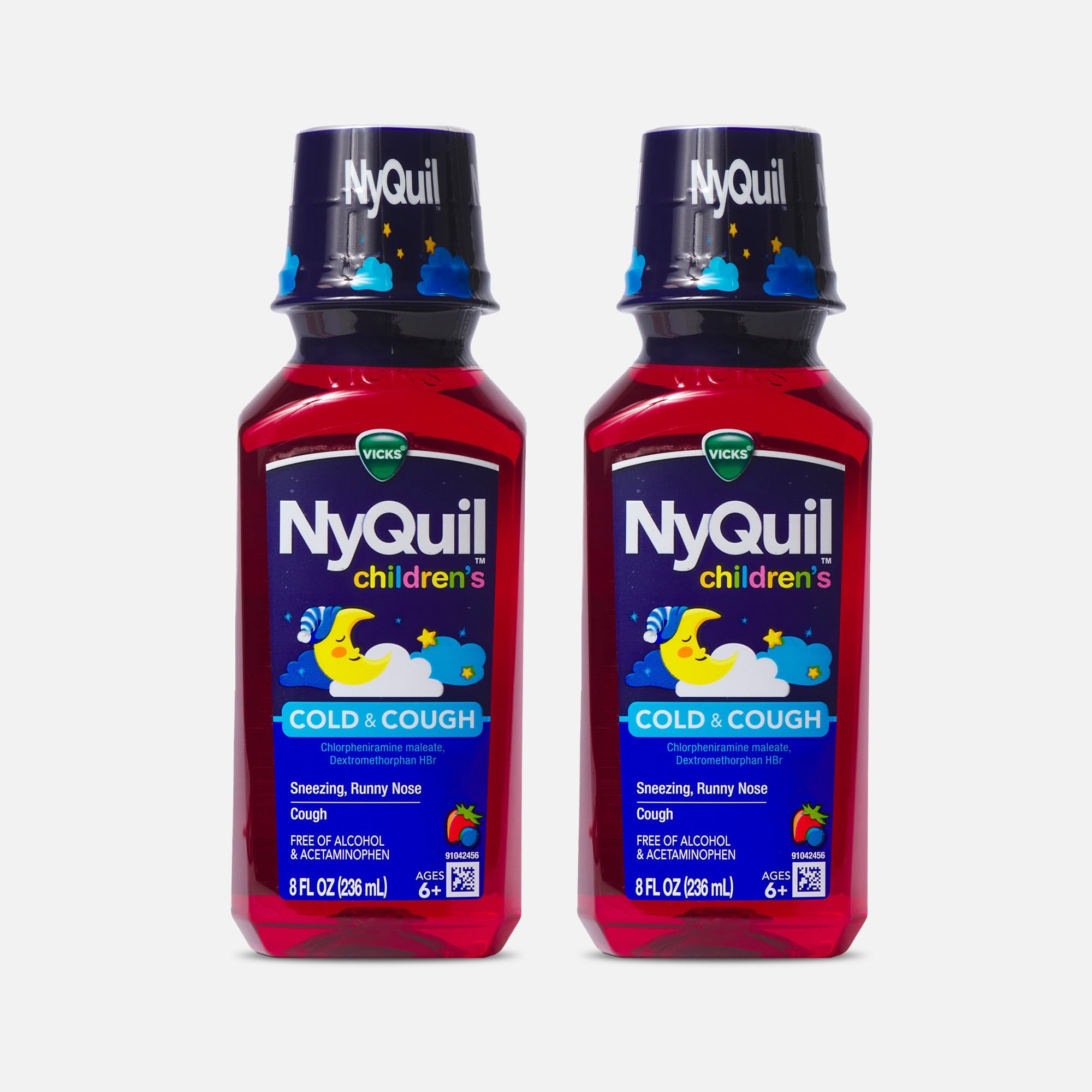 Vicks NyQuil Children's Cold & Cough Liquid, 8 fl oz. (2-Pack), , large