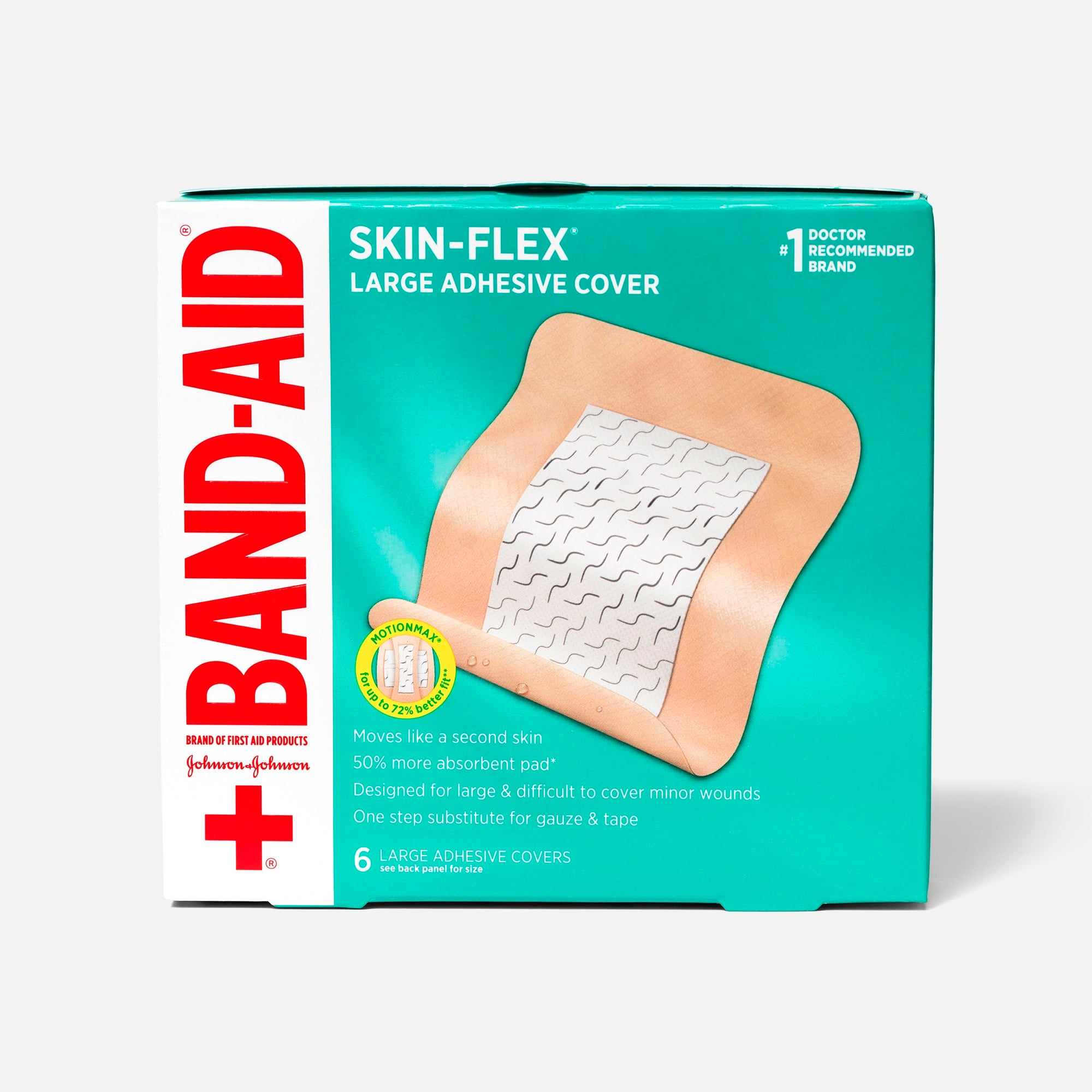 BAND-AID® Skin-Flex Large Adhesive Cover Bandages, 6 ct., , large