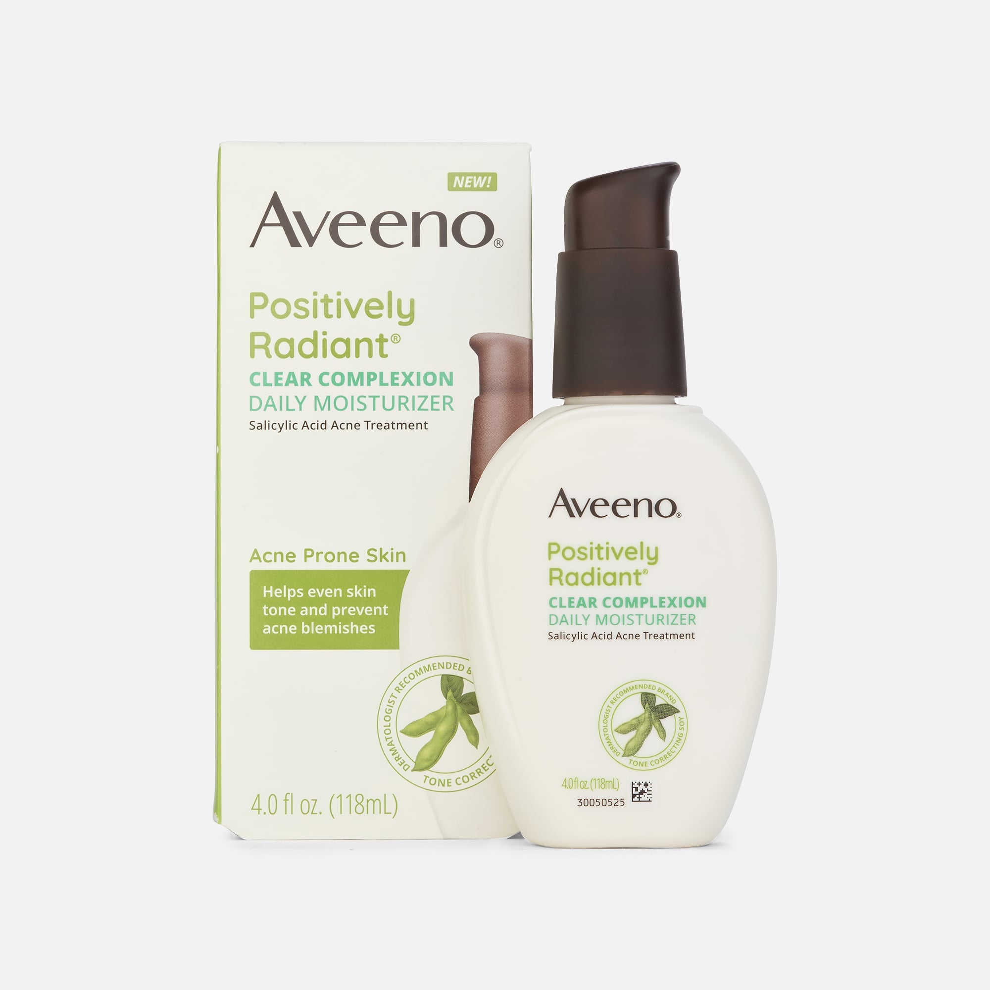 Aveeno Positively Radiant Clear Complexion Acne Treatment Facial Moisturizer, 4 fl oz., , large