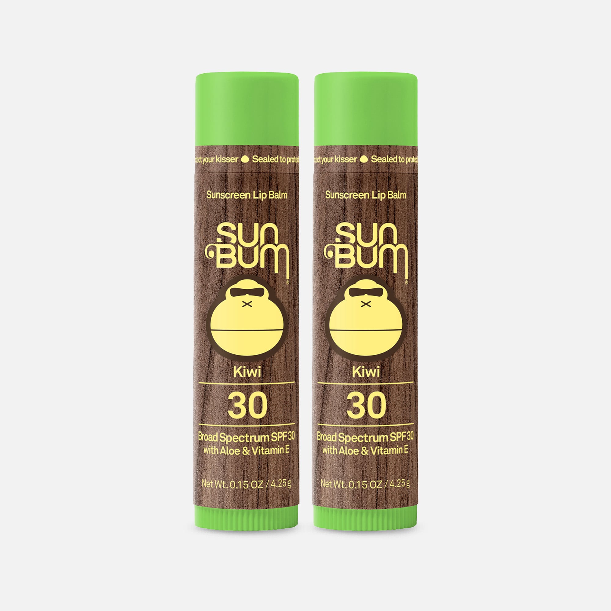 Sun Bum Lip Balm, SPF 30, Kiwi, 0.15 oz. (2-Pack), , large