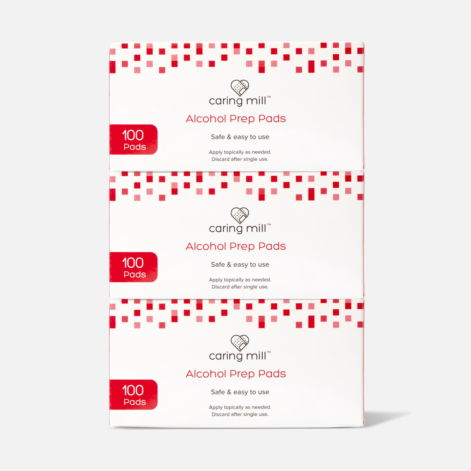 Caring Mill™ Alcohol Prep Pads, 100 ct. (3-Pack)